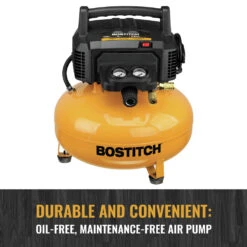 Bostitch BTFP02012 0.8 HP 6 Gallon Oil-Free Pancake Air Compressor -DeWALT Sales Shop bstnbtfp02012 b