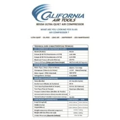 California Air Tools CAT-8010A 1 HP 8 Gallon Ultra Quiet And Oil-Free Aluminum Tank Wheelbarrow Air Compressor -DeWALT Sales Shop clfncat 8010a g