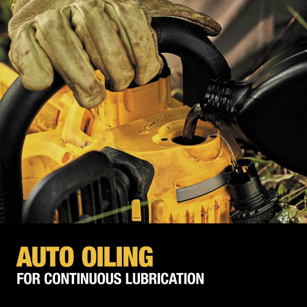 Dewalt DCCS620P1 20V MAX XR Brushless Lithium-Ion Cordless Compact 12 In. Chainsaw Kit (5 Ah) 11 Dewalt DCCS620P1 20V MAX XR Brushless Lithium-Ion Cordless Compact 12 In. Chainsaw Kit (5 Ah) - Image 9