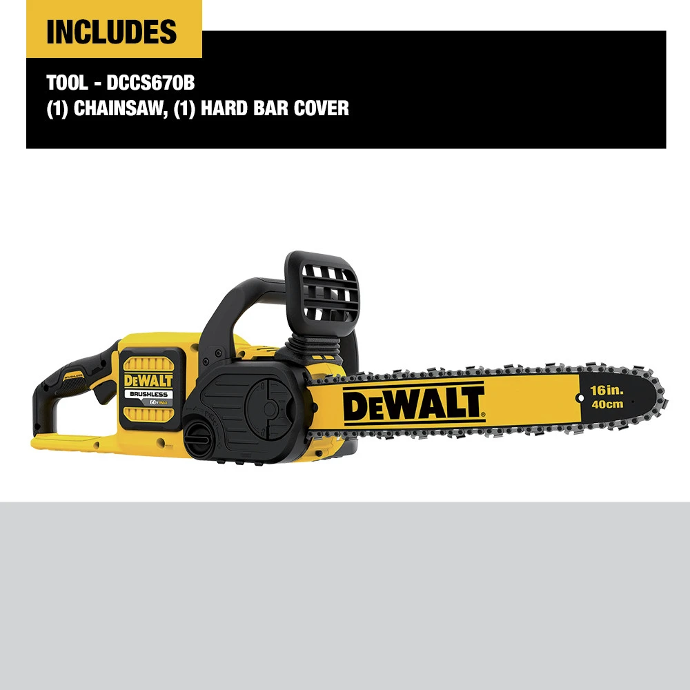 Dewalt DCCS670B 60V MAX Brushless 16 In. Chainsaw (Tool Only) 4 Dewalt DCCS670B 60V MAX Brushless 16 In. Chainsaw (Tool Only) - Image 2