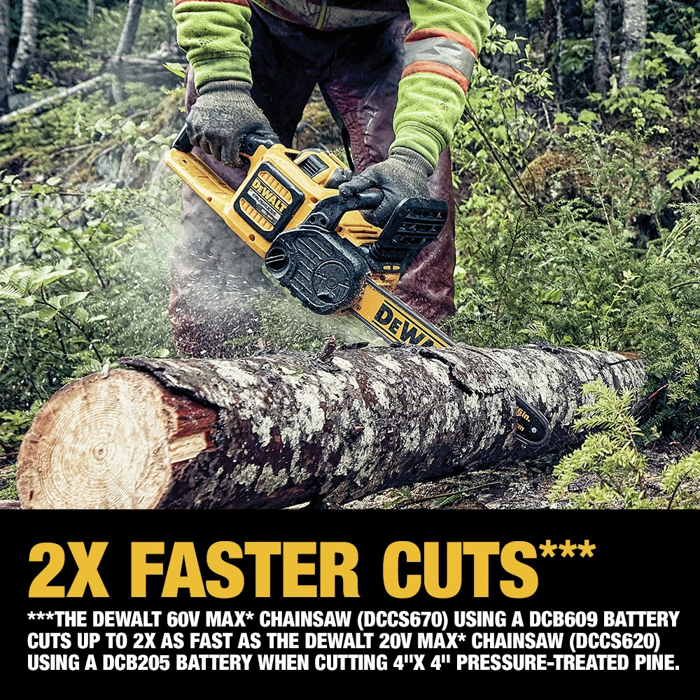 Dewalt DCCS670B 60V MAX Brushless 16 In. Chainsaw (Tool Only) 11 Dewalt DCCS670B 60V MAX Brushless 16 In. Chainsaw (Tool Only) - Image 9