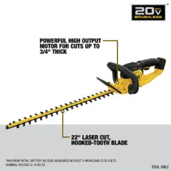 Dewalt DCHT820B 20V MAX Lithium-Ion 22 In. Hedge Trimmer (Tool Only) 15 Dewalt DCHT820B 20V MAX Lithium-Ion 22 In. Hedge Trimmer (Tool Only) -DeWALT Sales Shop dewndcht820b f