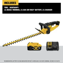 Dewalt DCHT820P1 20V MAX Brushed Lithium-Ion 22 In. Cordless Hedge Trimmer Kit (5 Ah) -DeWALT Sales Shop dewndcht820p1 h