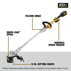 Dewalt DCST922B 20V MAX Lithium-Ion Cordless 14 In. Folding String Trimmer (Tool Only) -DeWALT Sales Shop dewndcst922b d
