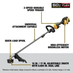 Dewalt DCST972B 60V MAX Brushless Lithium-Ion 17 In. Cordless Attachment Capable String Trimmer (Tool Only) -DeWALT Sales Shop dewndcst972b e