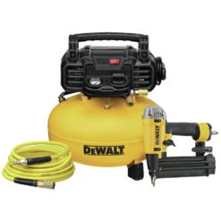 Dewalt DWFP1KIT 18 Gauge 2-1/8 In. Pneumatic Brad Nailer And 0.9 HP 6 Gallon Oil-Free Pancake Compressor Combo Kit