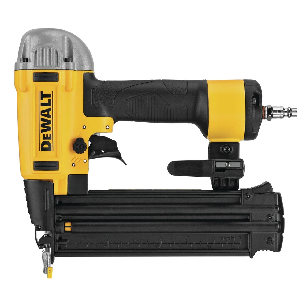 Dewalt DWFP1KIT 18 Gauge 2-1/8 In. Pneumatic Brad Nailer And 0.9 HP 6 Gallon Oil-Free Pancake Compressor Combo Kit 7 Dewalt DWFP1KIT 18 Gauge 2-1/8 In. Pneumatic Brad Nailer And 0.9 HP 6 Gallon Oil-Free Pancake Compressor Combo Kit - Image 5