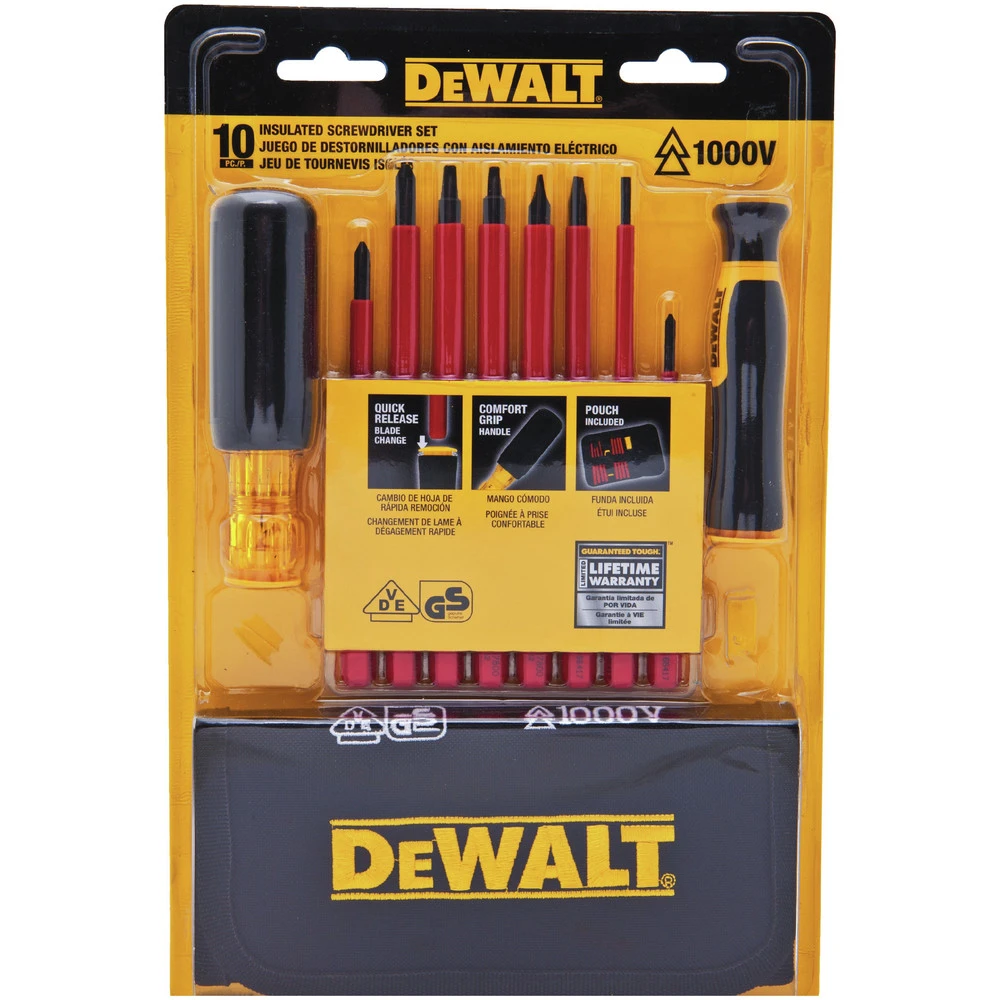 Dewalt DWHT66417 8 Piece Vinyl Grip Insulated Screwdriver Set 5 Dewalt DWHT66417 8 Piece Vinyl Grip Insulated Screwdriver Set - Image 3