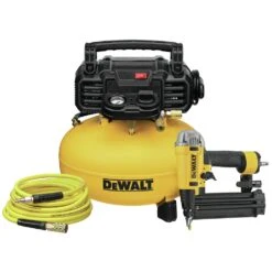 Factory Reconditioned Dewalt DWFP1KITR 18 Gauge Brad Nailer And 6 Gallon Oil-Free Pancake Air Compressor Combo Kit