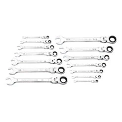 GearWrench 86759 14-Piece 90-Tooth 12 Point SAE Flex Head Combination Ratcheting Wrench Set -DeWALT Sales Shop kdtn86759 a