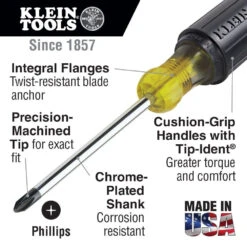 Klein Tools 85442 2-Piece 1/4 Keystone And #2 Phillips Screwdriver Set -DeWALT Sales Shop klnn85442 i