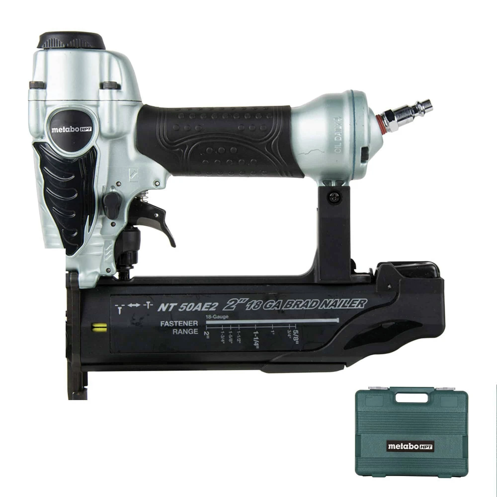 Metabo HPT NT50AE2M 18-Gauge 2 In. Finish Brad Nailer Kit 3 Metabo HPT NT50AE2M 18-Gauge 2 In. Finish Brad Nailer Kit