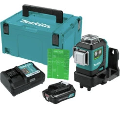 Makita SK700GDNAJ 12V Max CXT Lithium-Ion Self-Leveling 360 Degrees Cordless 3-Plane Green Laser Kit (2 Ah)