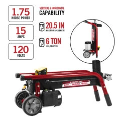 Southland SELS60 15 Amp, 1.75 HP 6 Ton Electric Log Splitter -DeWALT Sales Shop sldnsels60 c